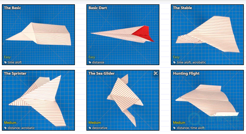 一个教你折各种纸飞机的教程网站-第1张-吾帮找网