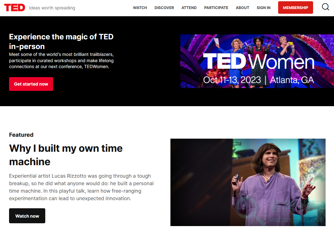 TED全球知名各行业演讲视频官方网站-第1张-吾帮找网