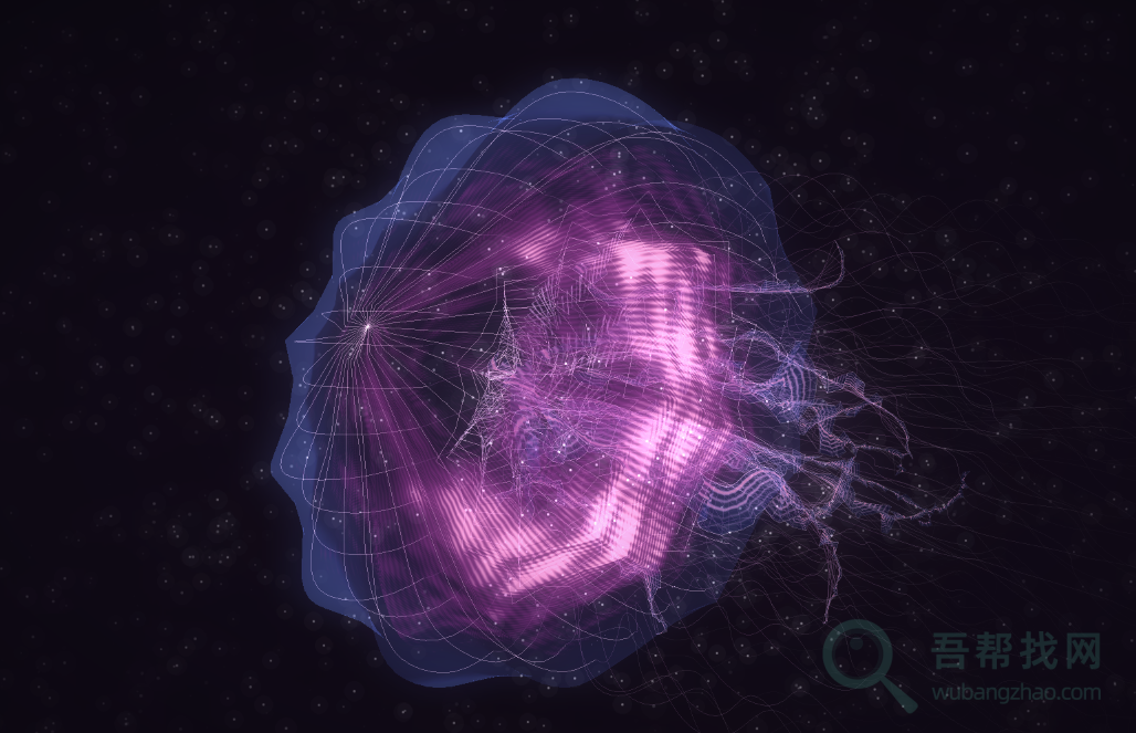 一款非常漂亮的在线3D游动的电子水母网站-第1张-吾帮找网