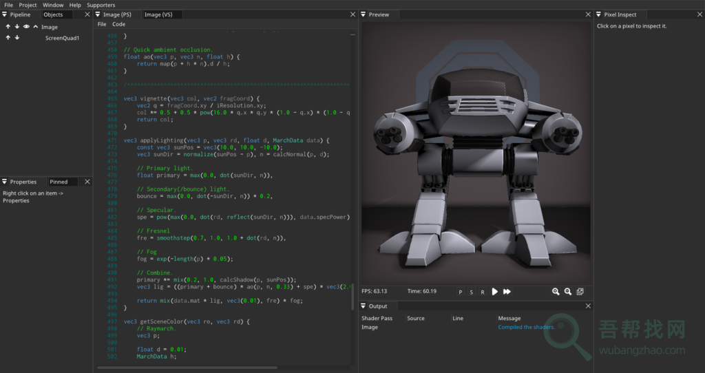 一款开源免费的着色器IDE工具-第1张-吾帮找网 一款开源免费的着色器IDE工具-第1张-吾帮找网