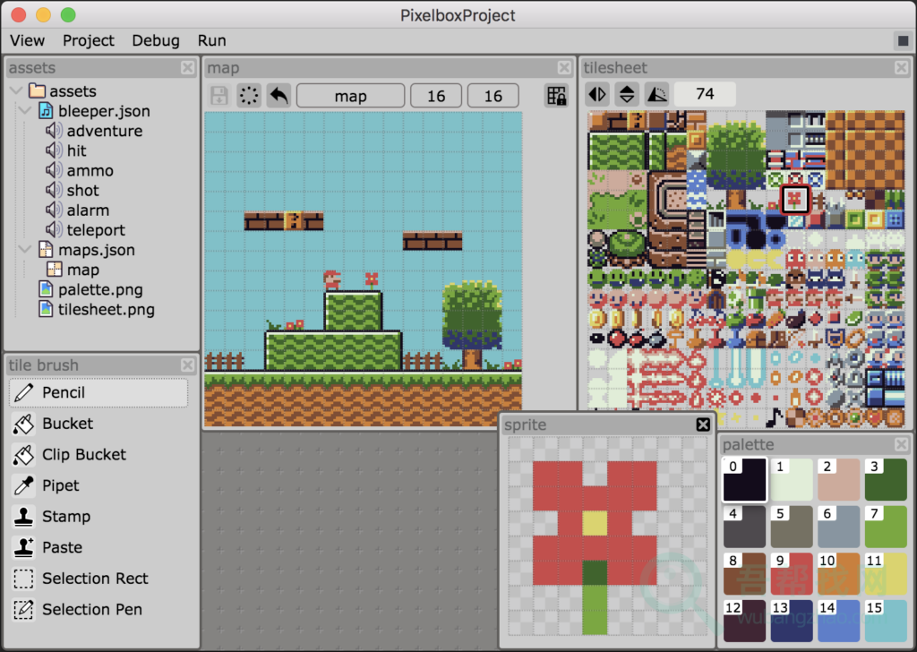 一款在线JS网页2D像素风格游戏开发工具-第1张-吾帮找网 一款在线JS网页2D像素风格游戏开发工具-第1张-吾帮找网
