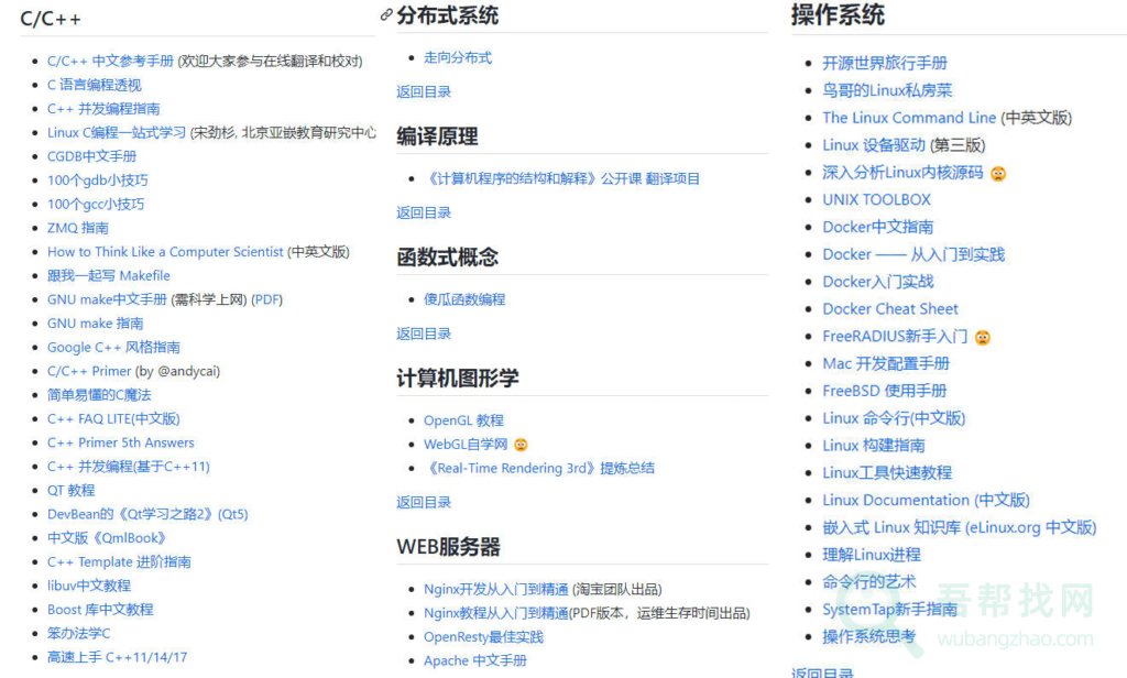 大量且免费的各语言中文编程书籍大全-第2张-吾帮找网